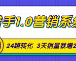 猎手1.0营销系统，从0到1，营销实战课，24路转化秘诀3天销量暴增20倍-无痕资源库