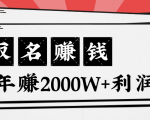 王通：不要小瞧任何一个小领域，取名技能也能快速赚钱，年赚2000W+利润-无痕资源库