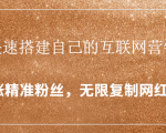 封神学员特训营：快速搭建自己的互联网营销系统，疯狂涨精准粉丝，无限复制网红流量-无痕资源库