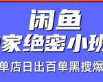火焱社闲鱼独家绝密小班课-闲鱼单店日出百单黑搜爆破法-无痕资源库