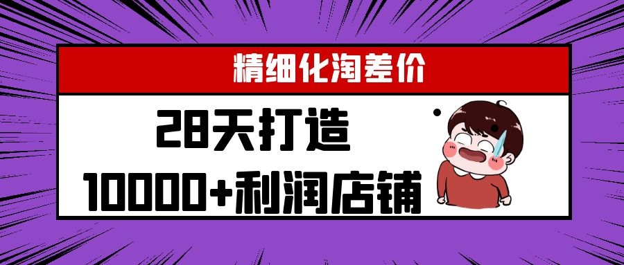 Yl精细化淘差价28天打造10000+利润店铺，精细化选品项目（附软件）-无痕资源库