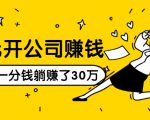0元开公司赚钱，不花一分钱几天躺赚了30多万，详细操作流程！-无痕资源库