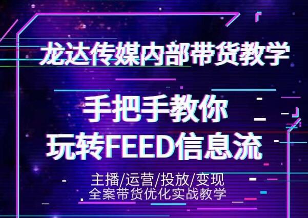 龙达传媒内部抖音带货密训营:手把手教你玩转抖音FEED信息流,让你销量暴增-无痕资源库