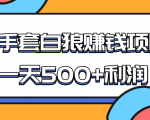 某团队收费项目：空手套白狼，一天500+利润，人人可做-无痕资源库