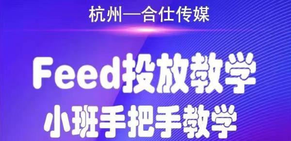 合仕传媒Feed投放教学,手把手教学,开车烧钱必须自己会-无痕资源库