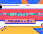 详细解析TIKTOK如何利用海外CPS+工具0粉丝轻松变现月入过万-无痕资源库