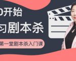 红娘子·从0开始学习剧本杀，你的第一堂剧本杀入门课 简单易懂 市场需求大-无痕资源库