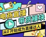 大鹏·电商直播带货课，系统学习直播带货各环节技巧和套路-无痕资源库