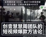 创壹慧慧周短视频爆款方法论，让你快速入门、少走弯路、节省试错成本-无痕资源库