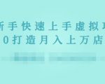 2022年虚拟项目实战指南，新手从0打造月入上万店铺-无痕资源库