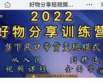 萌飞好物·2022抖音好物分享训练营，当下风口带货变现模式，从入门到精通-无痕资源库