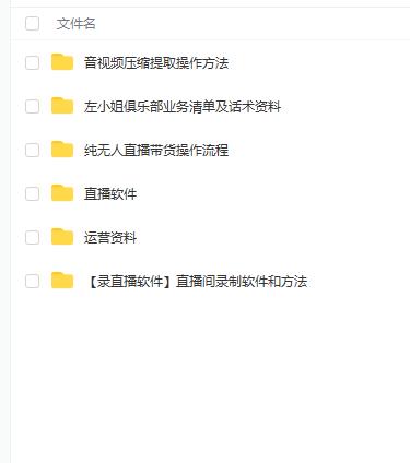 左小姐-直播带货俱乐部十三行、无人直播，全套教程附：工具、文档、话术资料-无痕资源库