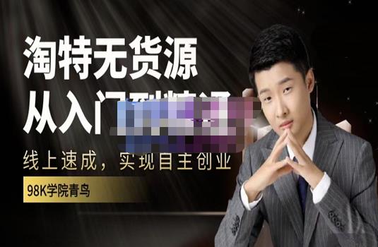 98k学院的淘特无货源线上速成课，从入门到精通，让你最小投入，最高回报-无痕资源库