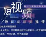 吴Sir·短视频带货底层实操课，教你如何选爆品、了解获短视频流量密码，正确起号-无痕资源库