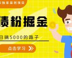 全网2022独家暴利项目，负债粉掘金，日搞5000的路子-无痕资源库