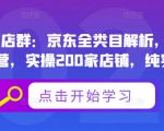 贝千电商店群：京东全类目解析，京东店群专业运营，实操200家店铺，纯实战经验-无痕资源库