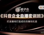 桔子会《抖音企业自播密训班》，把直播间打造成你的赚钱机器-无痕资源库