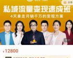 桔子会·私域流量变现速成班，4天拿走月销千万的变现方案 价值12800元-无痕资源库
