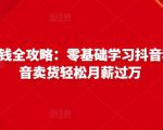 抖音电商赚钱全攻略：零基础学习抖音种草，靠抖音卖货轻松月薪过万-无痕资源库
