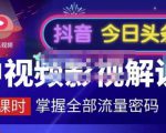 嚴如意·中视频影视解说—掌握流量密码,自媒体运营创收,批量运营账号-无痕资源库
