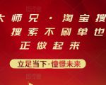 电商大师兄·淘宝搜索新玩法，搜索不刷单也能真正做起来-无痕资源库