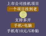 正规挂机项目，支持手机电脑一起挂，支持虚拟机多开，可以挂到老-无痕资源库