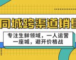 同城跨渠道销售，专注生鲜领域，一人运营一座城，避开价格战-无痕资源库