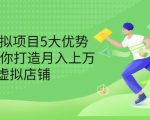 拆解虚拟项目5大优势，0基础教你打造月入上万虚拟店铺（无水印）-无痕资源库