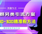 价值888的QQ群另类引流方案，半自动操作日200~300精准粉方法【视频教程】-无痕资源库