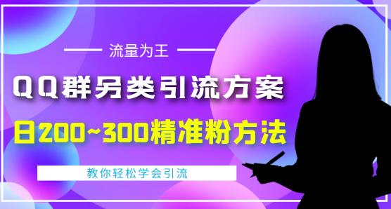 价值888的QQ群另类引流方案，半自动操作日200~300精准粉方法【视频教程】-无痕资源库