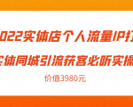 2022实体店个人流量IP打造实体同城引流获客必听实操课，61节完整版（价值3980元）-无痕资源库