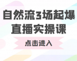 自然流3场起爆直播实操课 双标签交互拉号实战系统课-无痕资源库