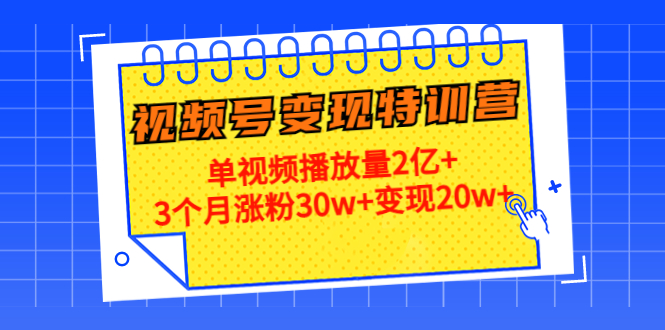 21天视频号变现特训营：单视频播放量2亿+3个月涨粉30w+变现20w+（第14期）-无痕资源库