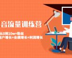 美业抖音流量训练营：从0到10w+粉丝 让你的门店用户增长+业绩增长+利润增长-无痕资源库