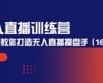 无人直播训练营：手把手教您打造无人直播操盘手（16节课时）-无痕资源库