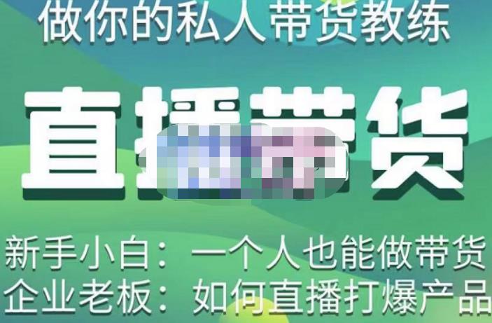 硬核传媒·直播带货（私人教练），实操实战教学，通俗易懂，学完后新手小白一个人也能做带货-无痕资源库