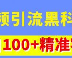 视频引流黑科技玩法，不花钱推广，视频播放量达到100万+，每日100+精准客源-无痕资源库