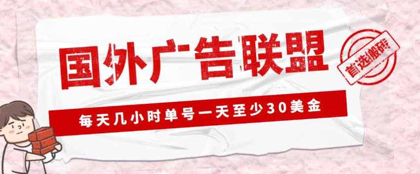 外面收费1980的最新国外LEAD广告联盟搬砖项目,单号一天至少30美金【详细玩法教程】-无痕资源库