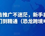 亚马逊广告推广不迷茫，新手卖家产品运营入门到精通（恐龙跨境电商）-无痕资源库