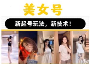 2023抖音快手短视频美女号课程制作玩法教程，美女号搬运新起号玩法，新技术（素材+教程）-无痕资源库