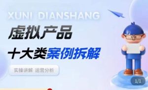 虚拟产品项目拆解课，十大类案例拆解分析运营玩法-无痕资源库