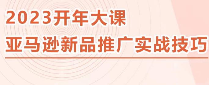 2023亚马逊新品推广实战技巧，线下百万美金课程的精简版，简单粗暴可复制，实操性强的推广手段-无痕资源库