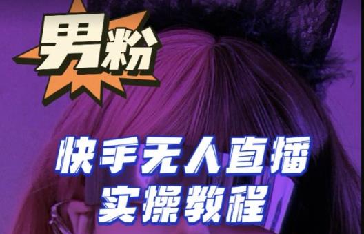 【男粉落地项目】零基础玩转男粉快手无人直播月入3w+，2023快手无人直播实操教程-无痕资源库