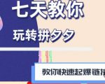 拼多多快速起爆链接思路1.0课程，七天教你玩转拼夕夕，教你快速起爆链接-无痕资源库