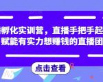 直播孵化实训营,直播手把手起号,赋能有实力想赚钱的直播团队-无痕资源库