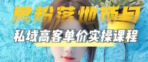 【男粉落地项目】零基础玩转男粉短视频转私域日产500+，2023男粉高客单价实操教程-无痕资源库