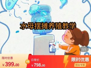 水母摆摊教学，包括摆摊技术、养殖技术、拿货渠道、抖音运营等-无痕资源库