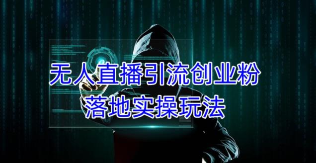 外面收费3980的无人直播引流创业粉落地实操玩法，单日引100+精准创业粉-无痕资源库