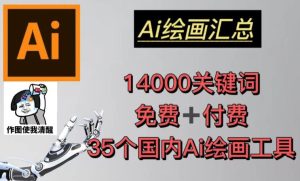 AI绘画汇总14000关键词+35个国内AI绘画工具(兔费+付费)头像壁纸不用愁-无痕资源库