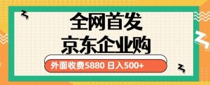 3月最新京东企业购教程，小白可做单人日利润500+撸货项目（仅揭秘）-无痕资源库